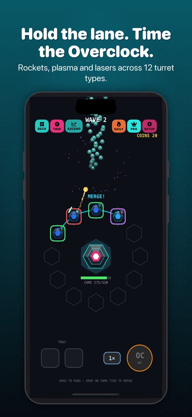 Mid-wave combat around the core