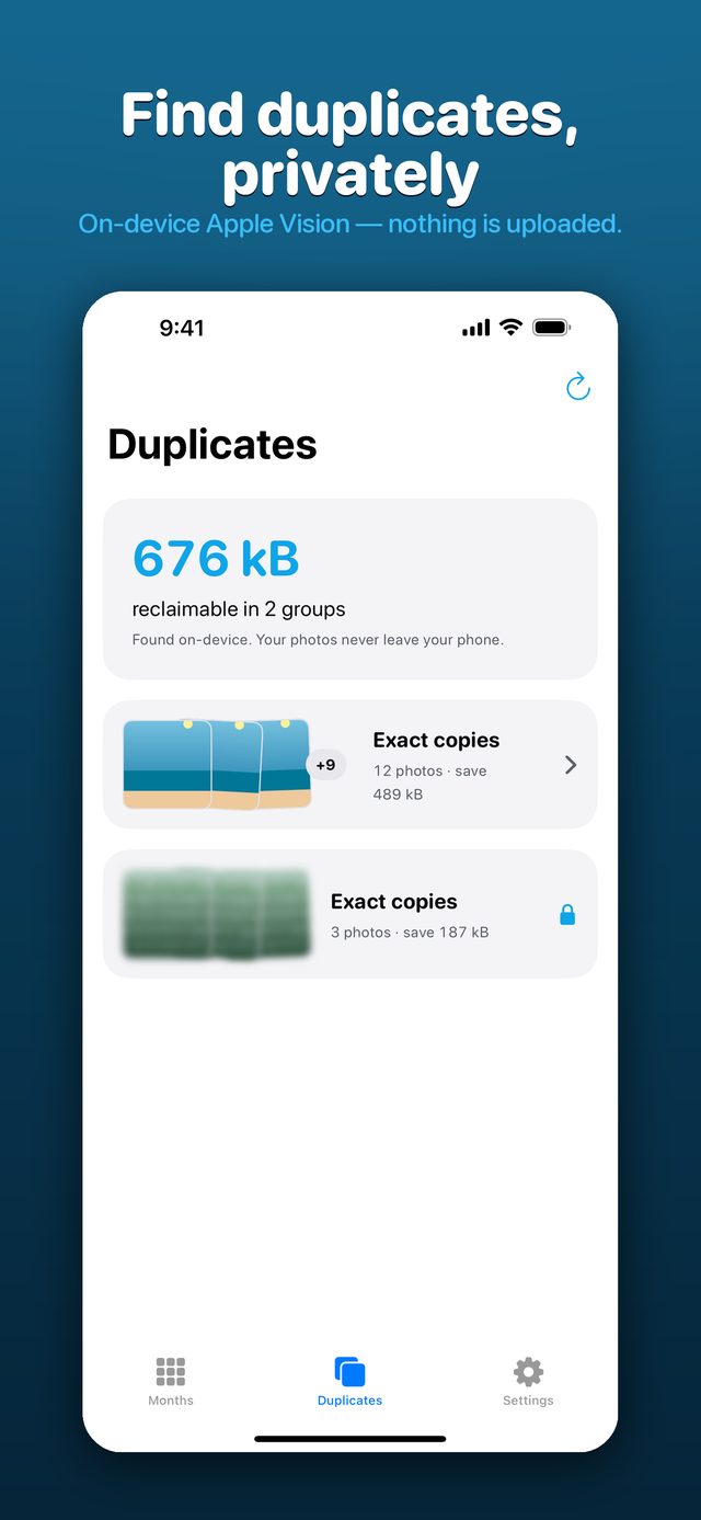 Duplicates found on-device