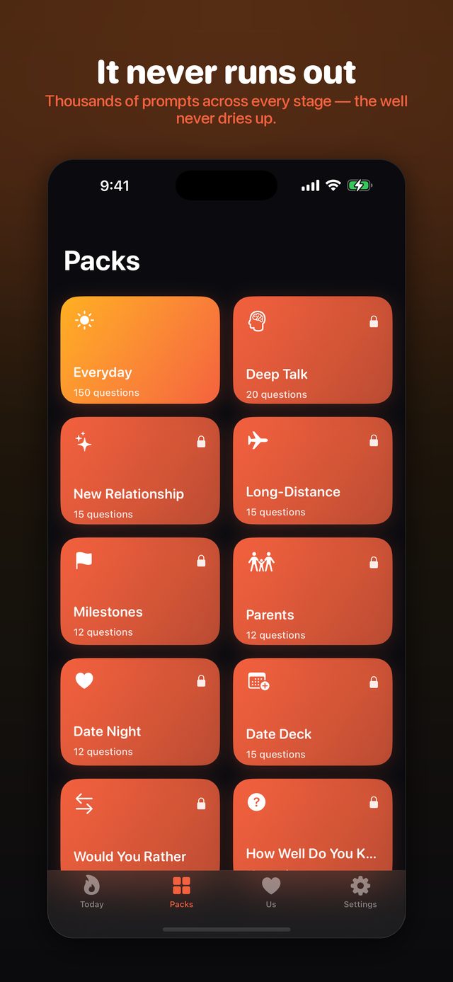 Question packs for every mood