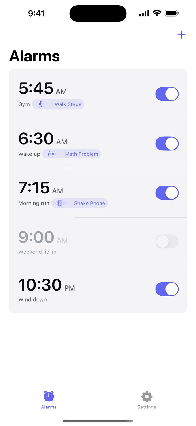 Your alarms with the reliability score